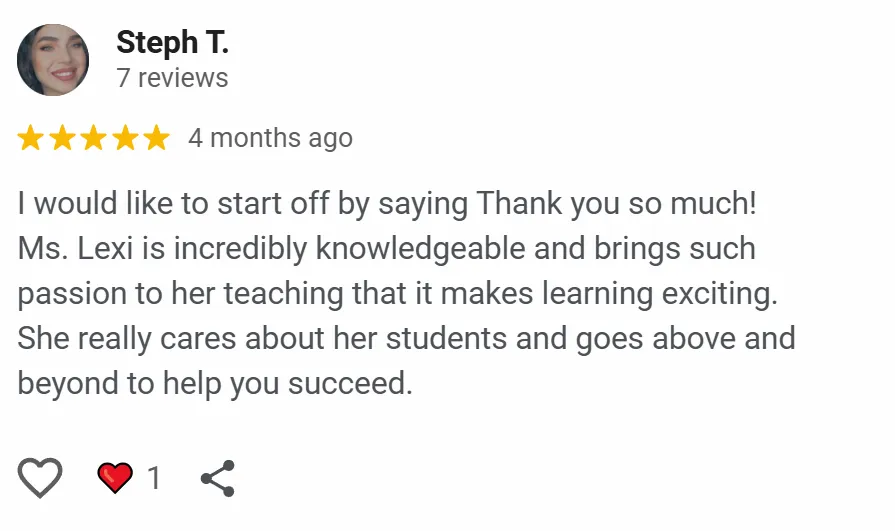 Student testimonial 9